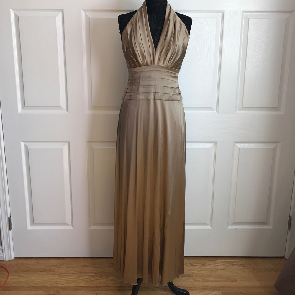 Gold/Tan Tadashi Evening Gown