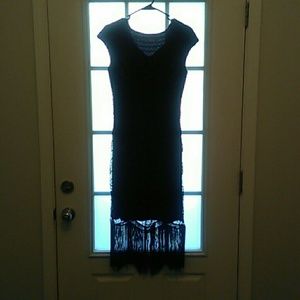 Gatsby Navy Beaded Dress Formal Fringe