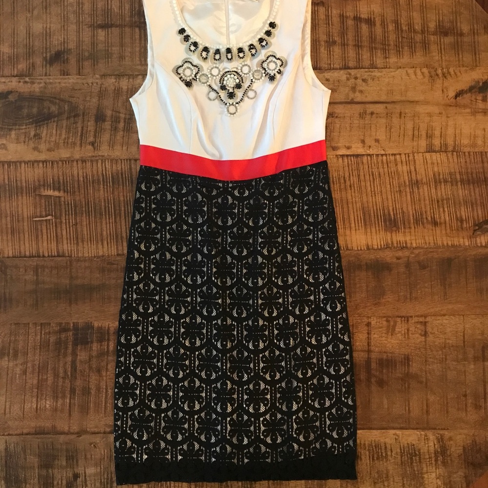 Embellished Lace Sheath Dress