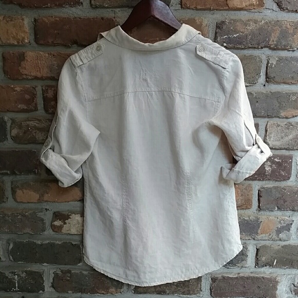 Liz Claiborne-Linen Cardigan with adjustable Sleev - Picture 2 of 7