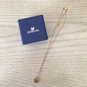 Swarovski rose gold heart/crystal necklace