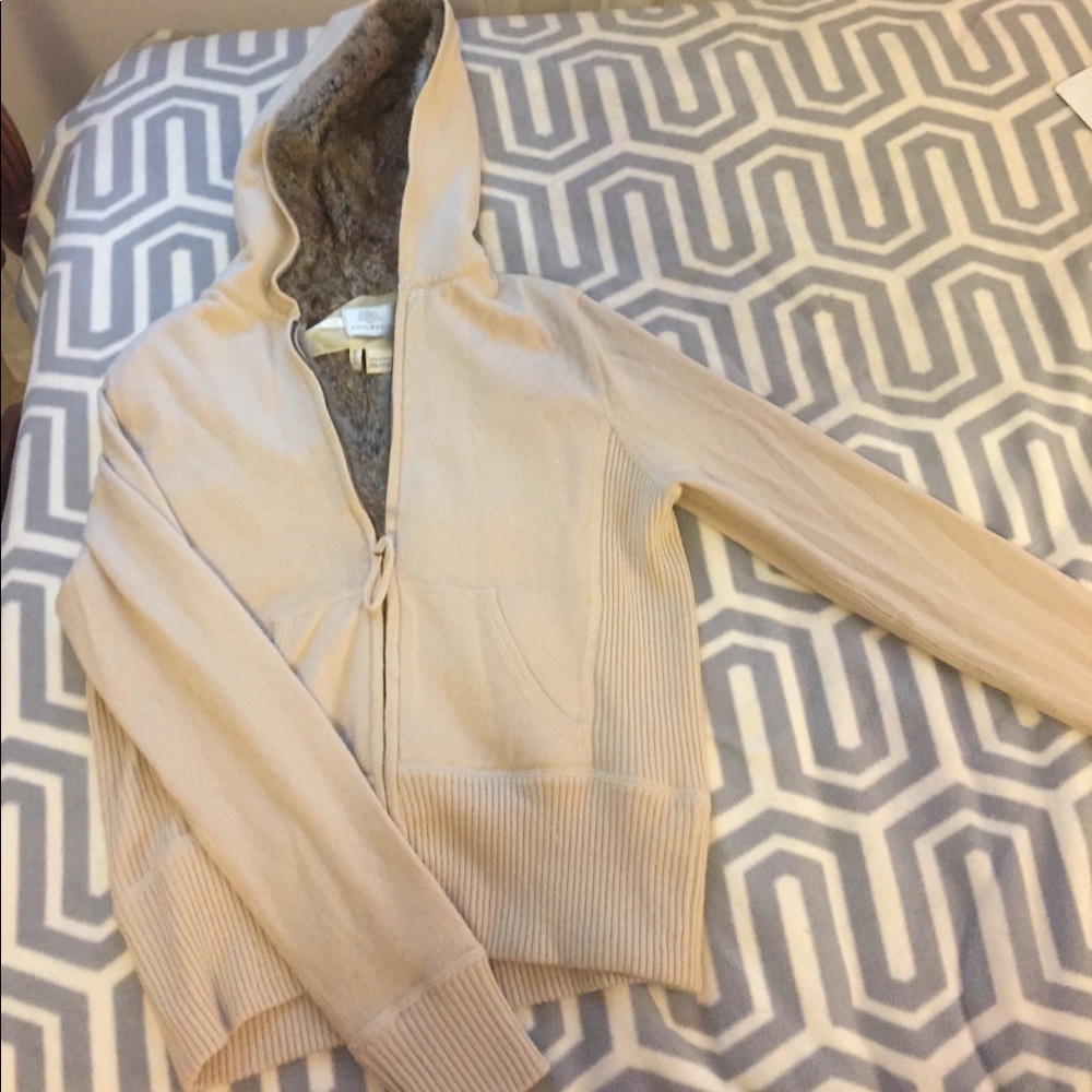 NWOT Cochni Cashmere Cardigan w fur
