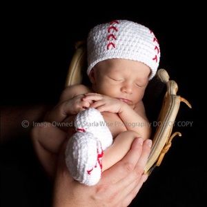 Baby beanie and booties. Extremely cute. Offer
