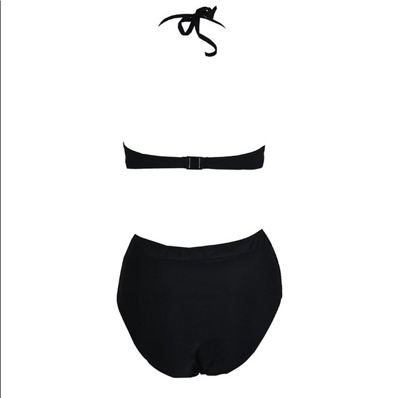 Black and white one piece bathing suit - Picture 2 of 5