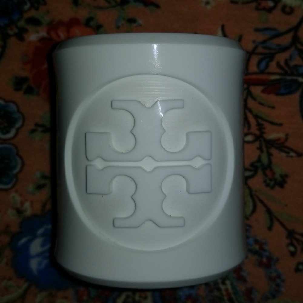 White Tory Burch Lucite Cuff Bracelet *NEVER USED*