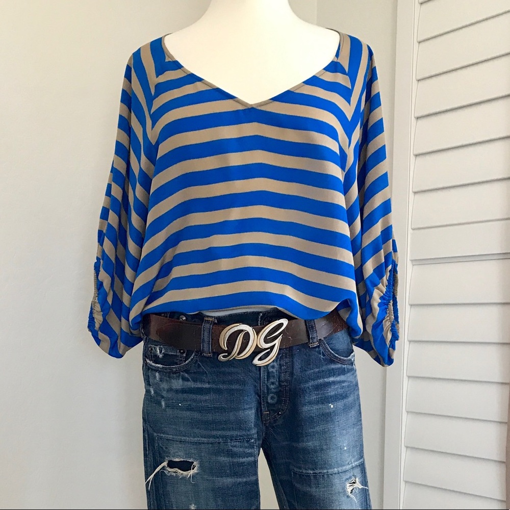 Sunday in Brooklyn striped silk blouse
