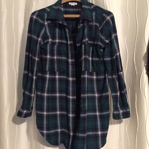 Full Tilt Blue Flannel Top