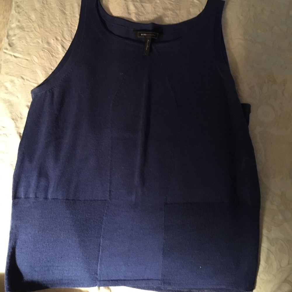 Bcbg maxazria blue sweater tank L