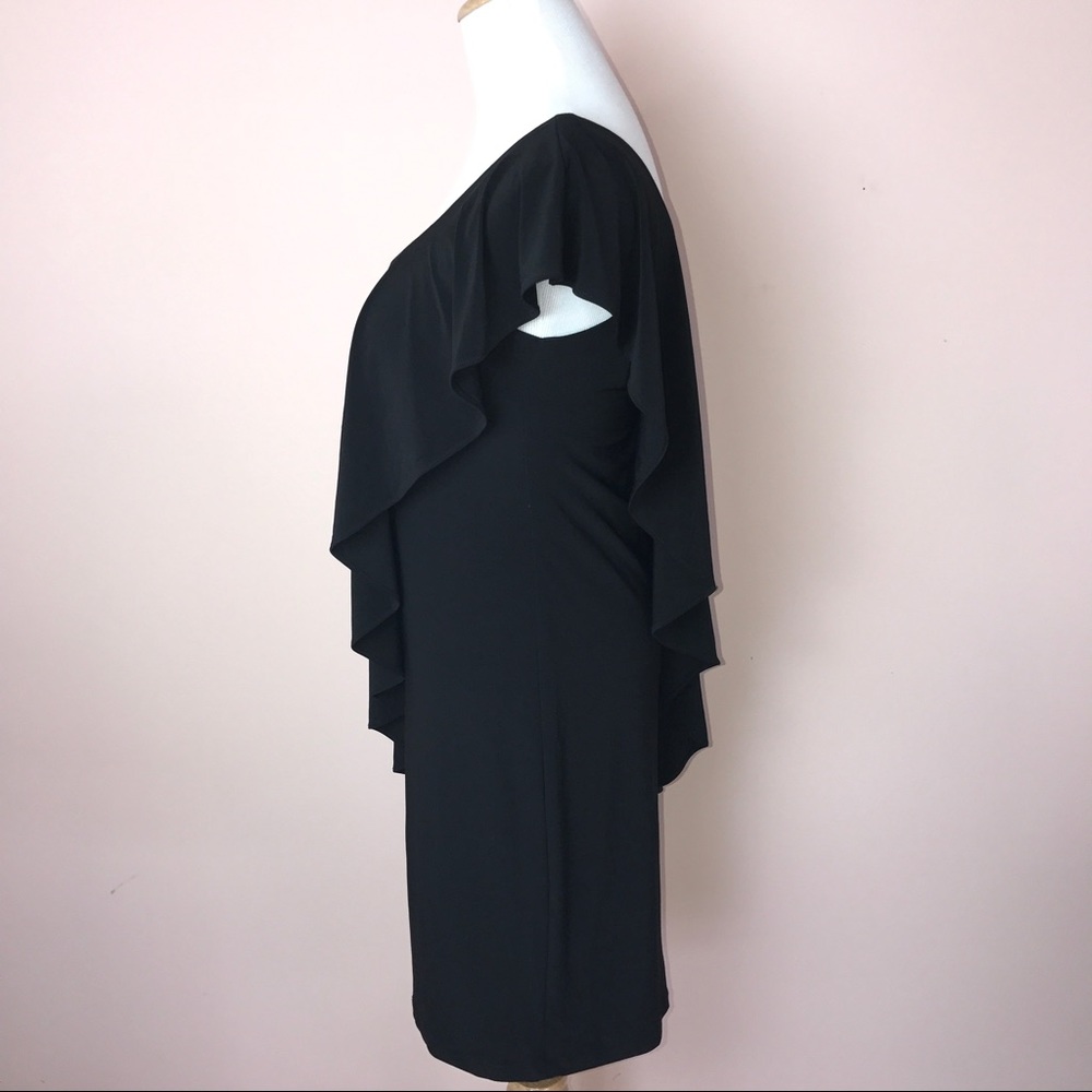 Betsy & Adam Dress Size 4 Black Rhinestone Strap - Picture 4 of 7