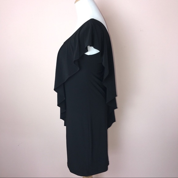 Betsy & Adam Dress Size 4 Black Rhinestone Strap - Picture 4 of 7