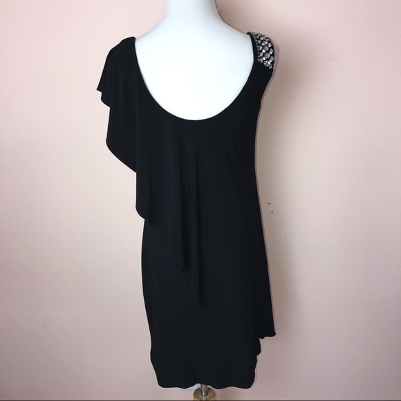 Betsy & Adam Dress Size 4 Black Rhinestone Strap - Picture 5 of 7