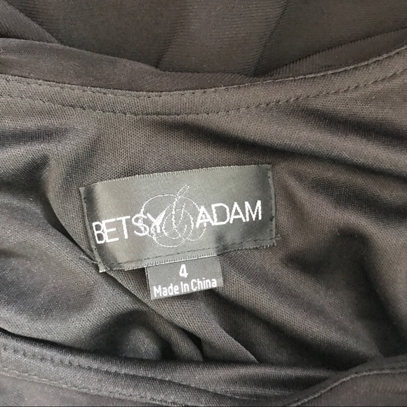 Betsy & Adam Dress Size 4 Black Rhinestone Strap - Picture 7 of 7