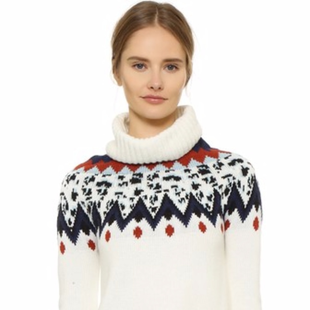 Veronica Beard  'Sun Valley' Fair Isle Turtleneck