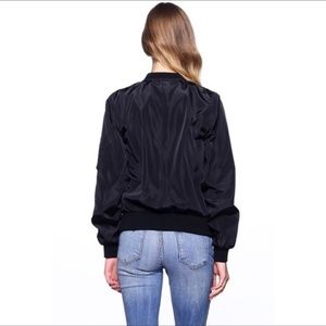 Jackets & Coats - Say What? Floral Embroidered Satin Bomber Jacket Jackets & Coats - Say What? Floral Embroidered Satin Bomber Jacket
