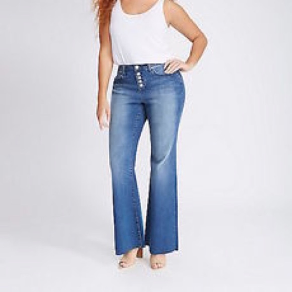 Lane Bryant mid rise flare jeans
