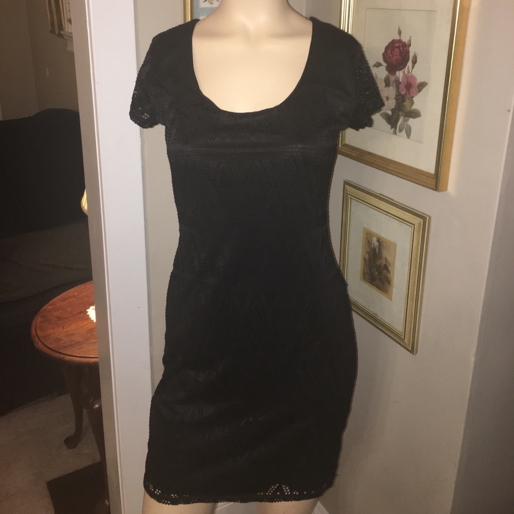 Derek Heart Black Lace Cocktail Dress