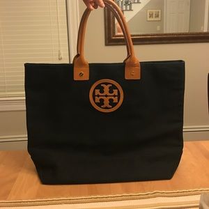 Tory Burch Black Jaden Canvas Tote