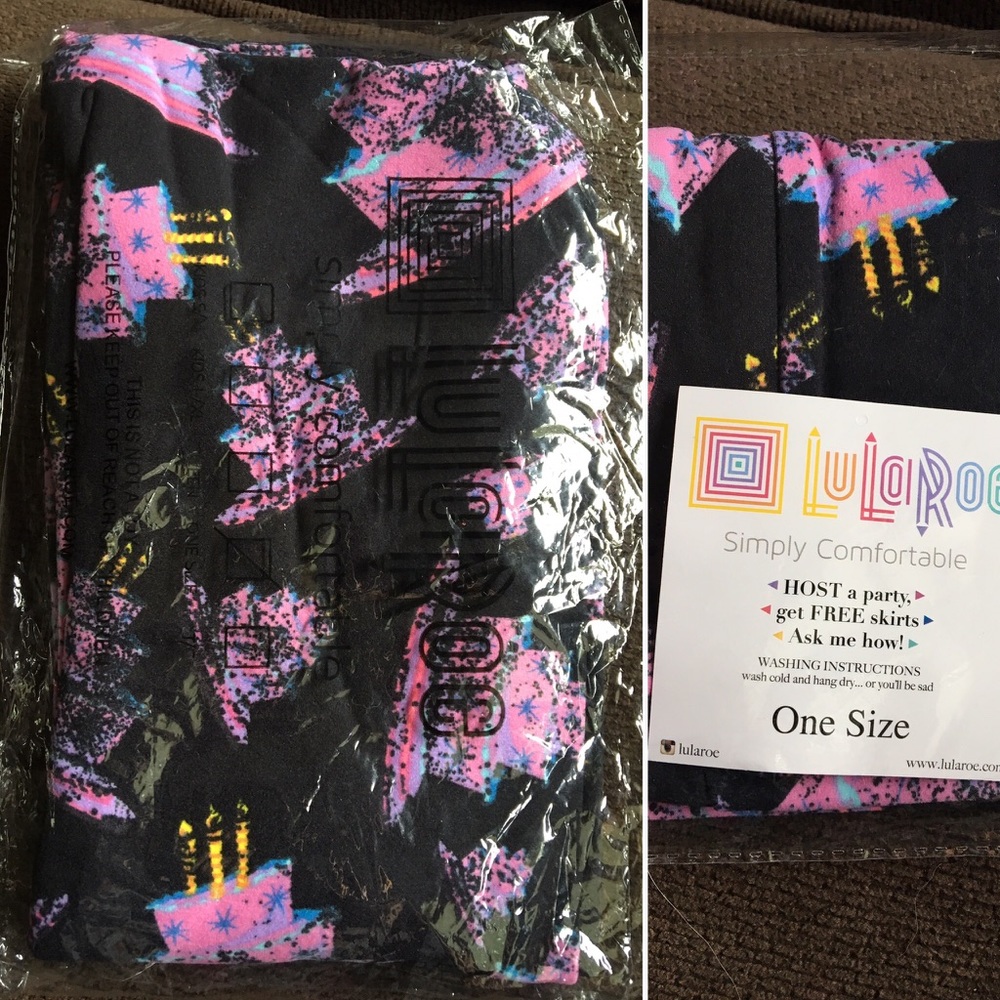LuLaRoe Birthday Castle Cake Leggings