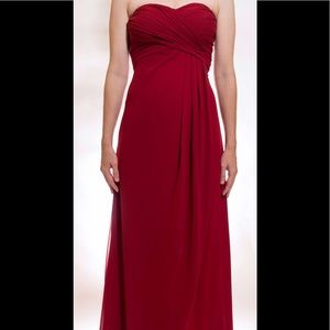 Bill Levkoff chiffon bridesmaids dress
