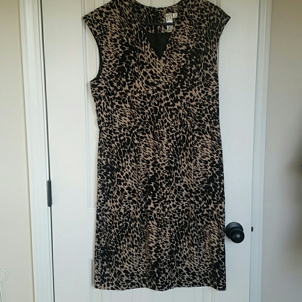 Cheetah print office dress