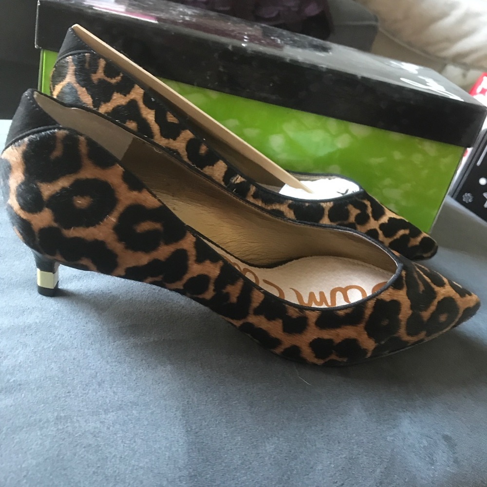 Sam Edelman leopard kitten heel