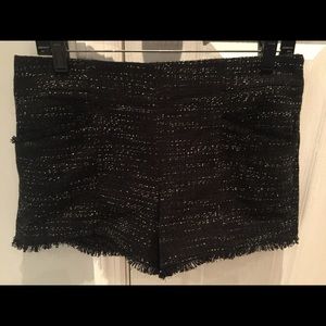 Loft black tweed shorts size 4