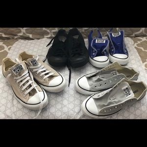 4 pairs of Converse sneakers