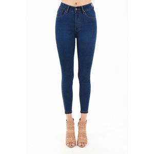LAST 🔘 High Rise Dark Blue Ankle Skinny Jeans