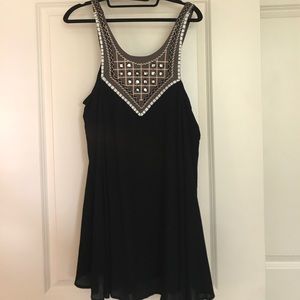 Black cotton sun dress