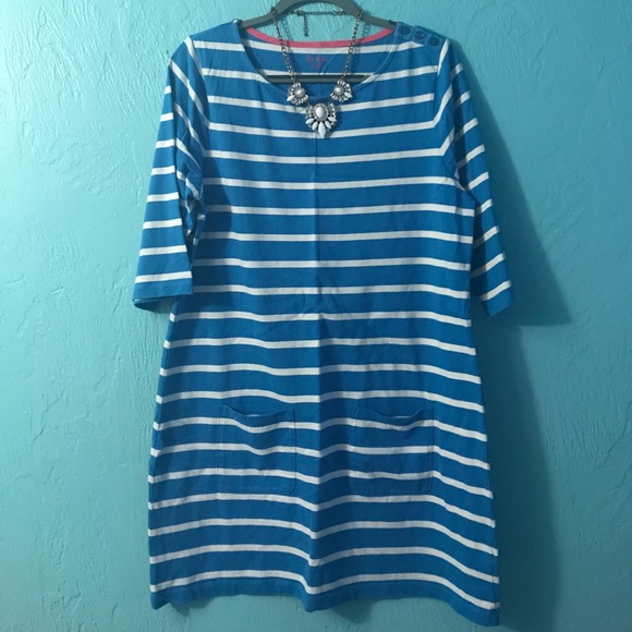 Boden Dresses & Skirts - Boden Nautical Preppy Stripe Cotton Shift Dress 14