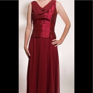 David's Bridal two piece bridesmaids dress