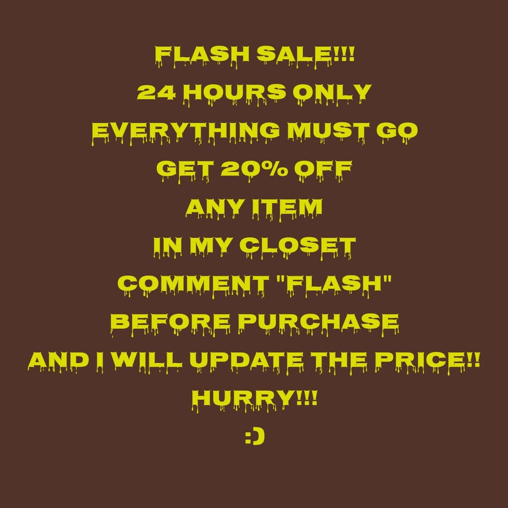 24 HOUR FLASH SALE ON MY ENTIRE CLOSET!!!