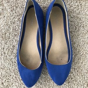 Bright blue flats!
