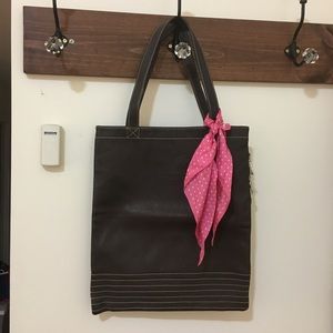 American Eagle Leather Shoulder Tote Bag
