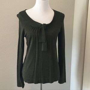 NWT - LOFT Olive Green Scooped Neck Sweater - Sz M