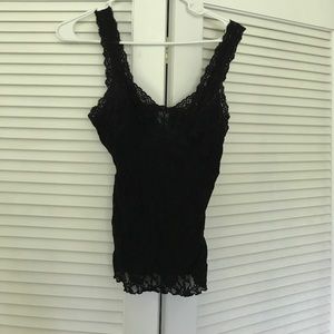 Hanky Panky black lace top. Small