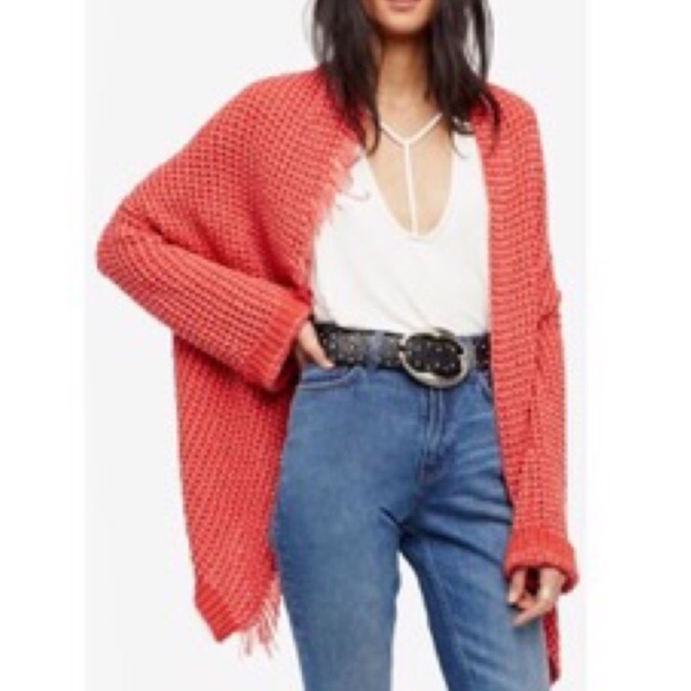 S Free People I'll Be Around Asymmetrical Cardigan
