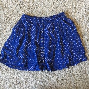 Kimchi Blue Polka Dot Buttoned Skirt