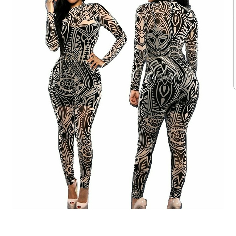 Blk/white jumpsuit