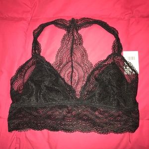 Black Lace Bralette Crop Top from Topshop
