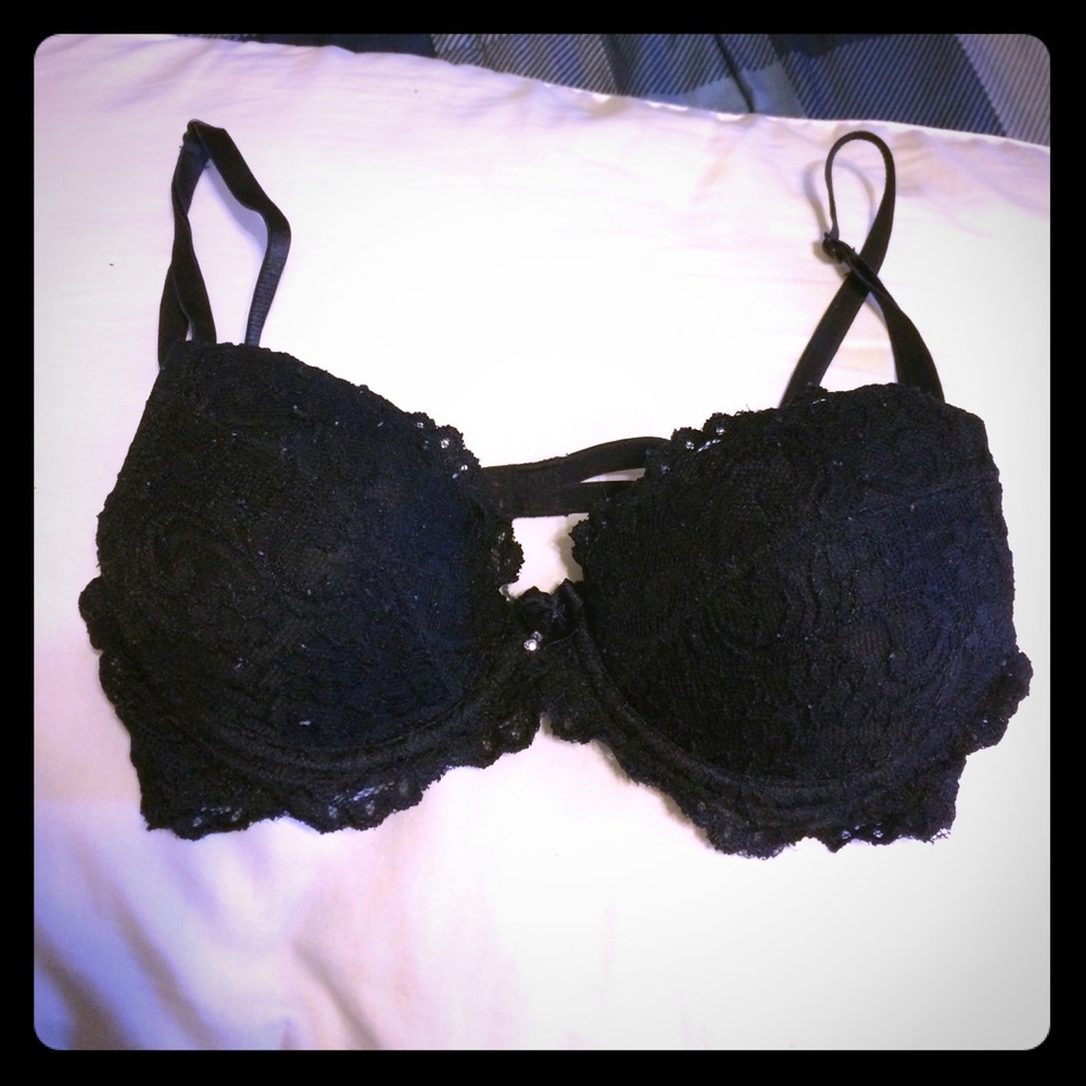 Sexy black lace bra!
