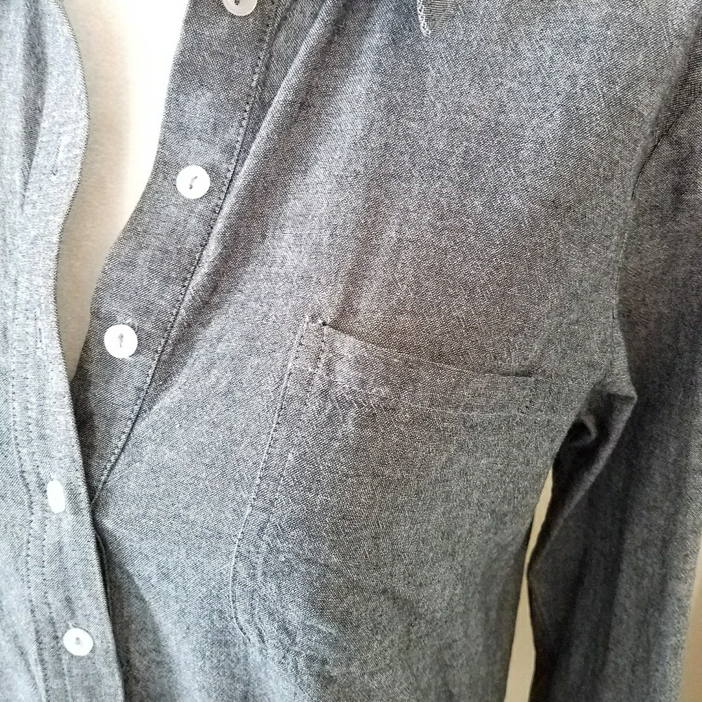 ❌Sold❌ American Apparel Chambray Shirt Dress - Picture 3 of 7