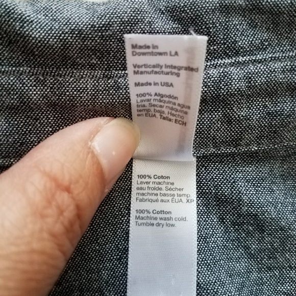 ❌Sold❌ American Apparel Chambray Shirt Dress - Picture 6 of 7