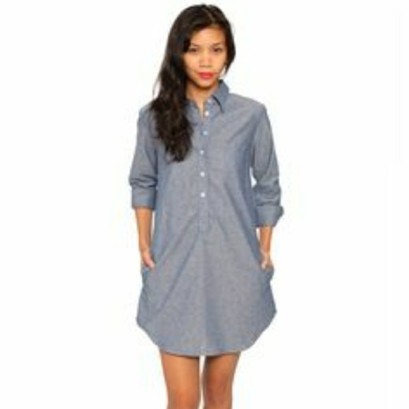 ❌Sold❌ American Apparel Chambray Shirt Dress - Picture 7 of 7