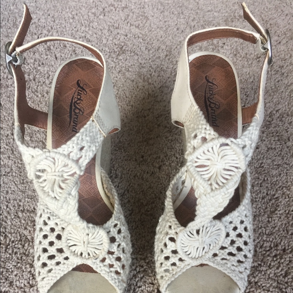 Lucky Brand White Wedges
