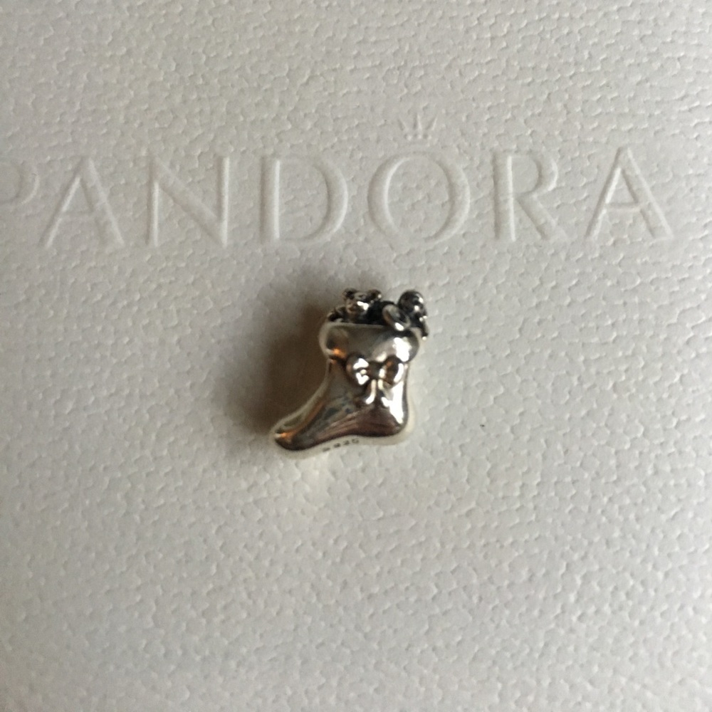 Pandora Christmas Stocking Silver Charm