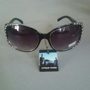 Black Sunglasses with clear frame