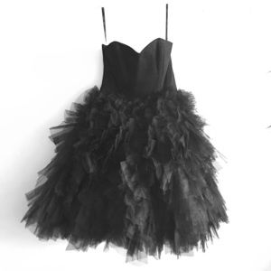 Authentic Betsey Johnson black tulle cocktaildress
