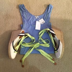 {2 pc Set} J.Crew canvas espadrilles & tank top