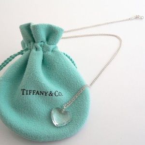 Tiffany crystal heart necklace